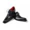 Fennix Italy "Frank" Black Genuine Alligator / Italian Calfskin Leather Lace-Up Oxford Dress Shoes.